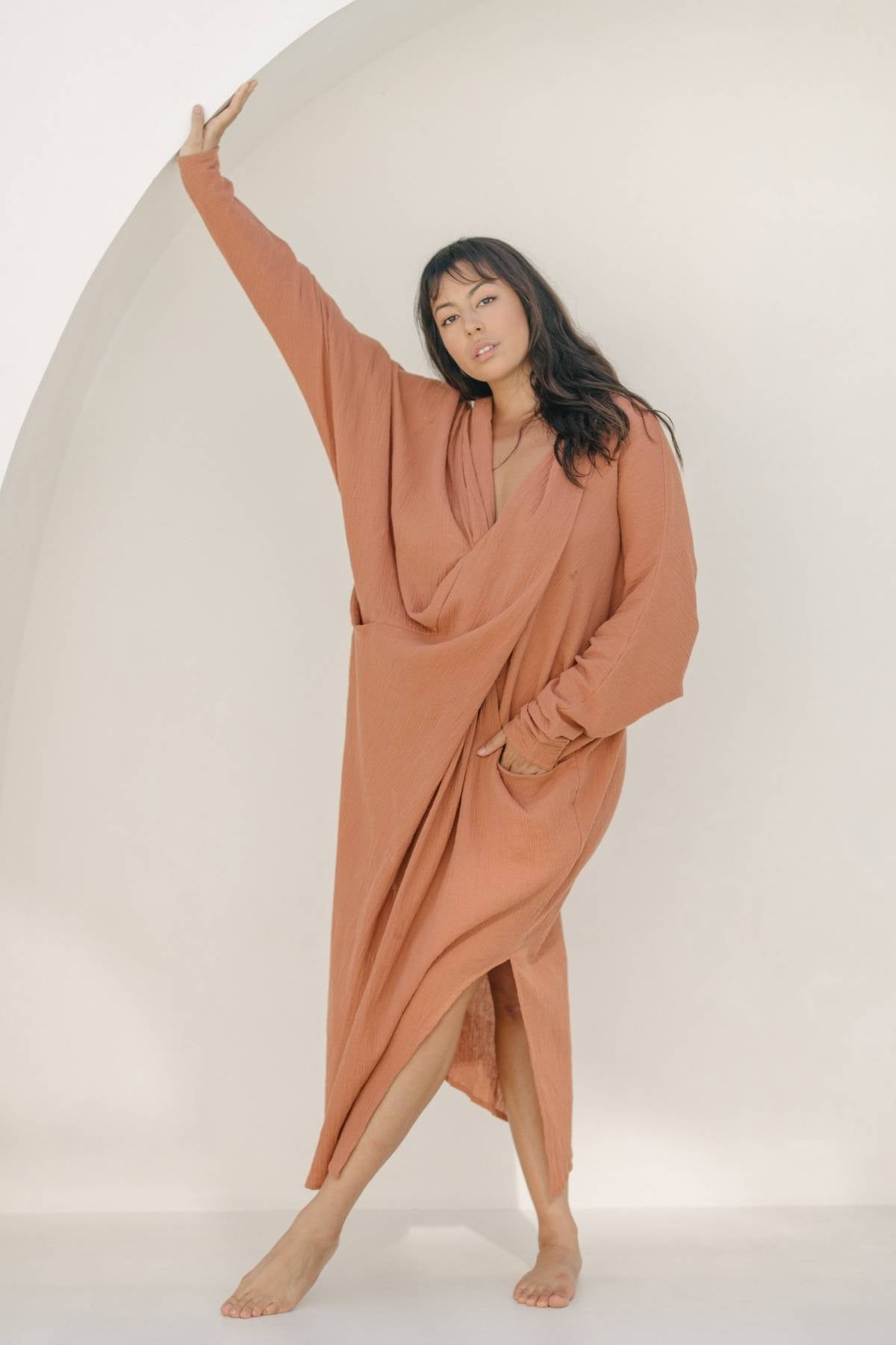 Amma Gown Crinkle Linen / Cotton