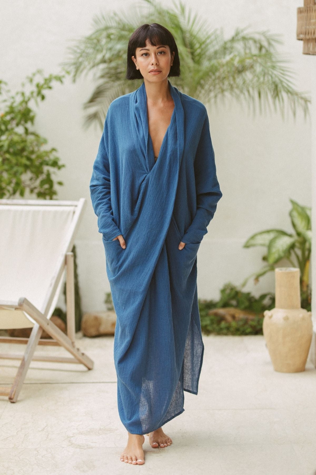 Amma Gown Crinkle Linen / Cotton