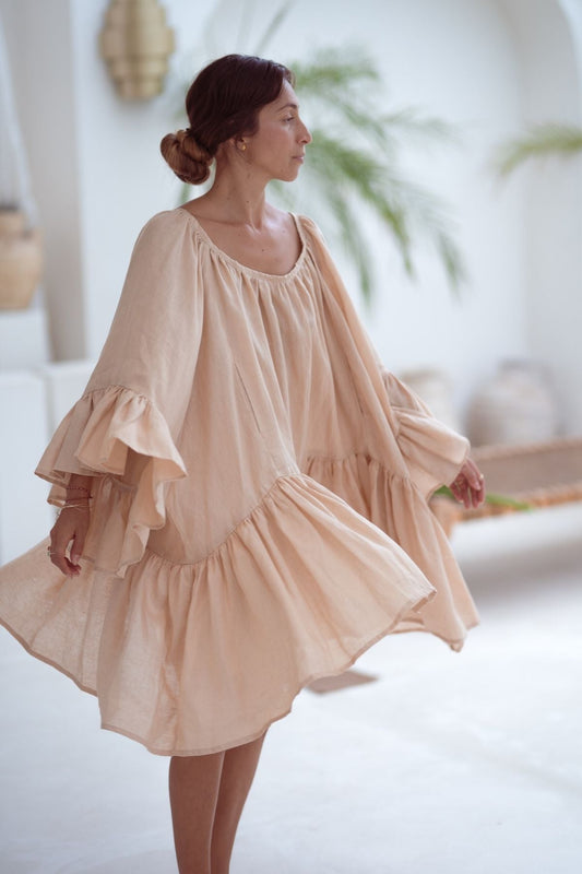 Brida Gown Short (Light Linen)
