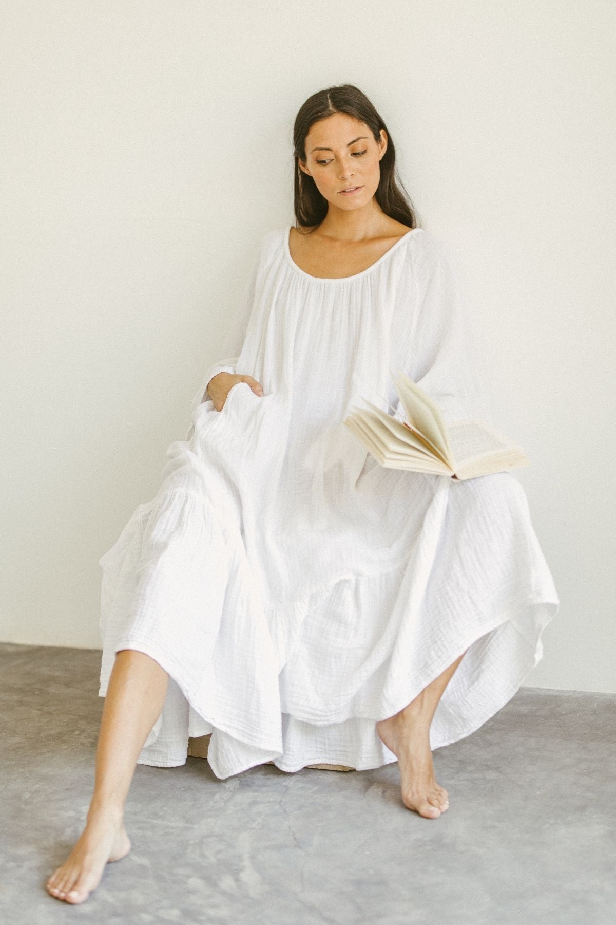 Brida Gown Long (100% light linen)Pre-Order